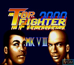 Title screen of the game Top Fighter 2000 MK VIII on Sega Megadrive