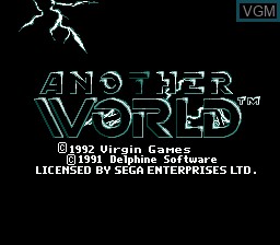 Title screen of the game Another World on Sega Megadrive
