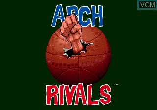 Title screen of the game Arch Rivals - The Arcade Game on Sega Megadrive