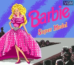 Title screen of the game Barbie Super Model on Sega Megadrive