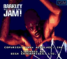 Title screen of the game Barkley - Shut Up and Jam! on Sega Megadrive