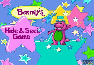 Title screen of the game Barney's Hide & Seek Game on Sega Megadrive