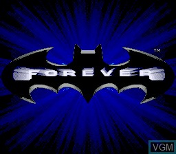 Title screen of the game Batman Forever on Sega Megadrive