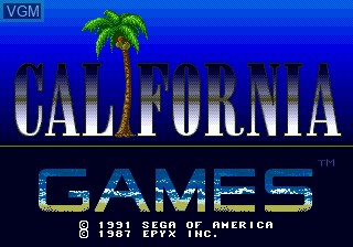 Title screen of the game California Games on Sega Megadrive