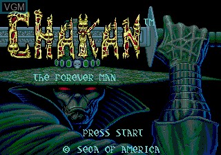 Title screen of the game Chakan on Sega Megadrive