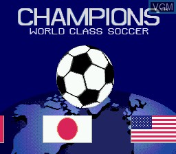 Title screen of the game Champions World Class Soccer on Sega Megadrive