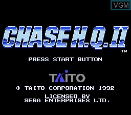 Title screen of the game Chase H.Q. II on Sega Megadrive