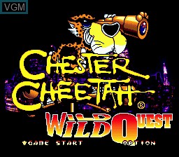 Title screen of the game Chester Cheetah - Wild Wild Quest on Sega Megadrive