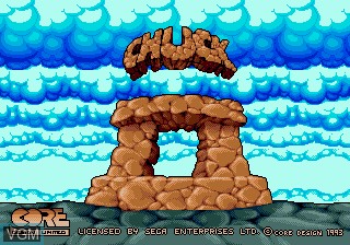Title screen of the game Chuck Rock II - Son of Chuck on Sega Megadrive
