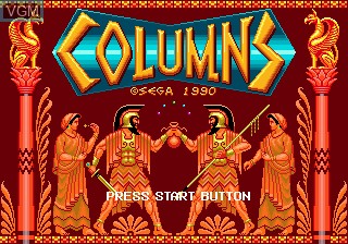 Title screen of the game Columns on Sega Megadrive