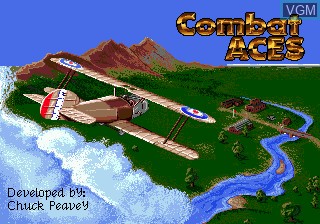 Title screen of the game Combat Aces on Sega Megadrive