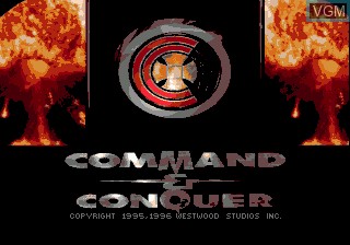 Title screen of the game Command & Conquer on Sega Megadrive