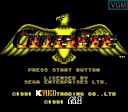 Title screen of the game CrossFire on Sega Megadrive