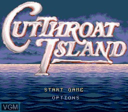 Title screen of the game Cutthroat Island on Sega Megadrive