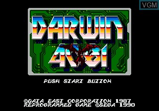 Title screen of the game Darwin 4081 on Sega Megadrive