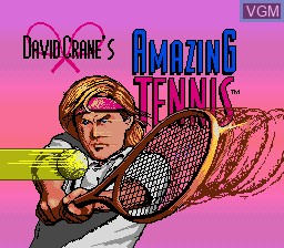 Title screen of the game David Crane's Amazing Tennis on Sega Megadrive