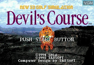 Title screen of the game Devil's Course on Sega Megadrive