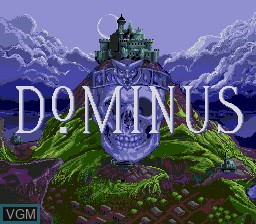 Title screen of the game Dominus on Sega Megadrive