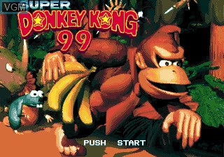 Title screen of the game Super Donkey Kong 99 on Sega Megadrive