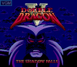 Title screen of the game Double Dragon V - The Shadow Falls on Sega Megadrive
