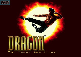 Title screen of the game Dragon - The Bruce Lee Story on Sega Megadrive