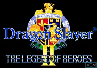 Title screen of the game Dragon Slayer - Eiyuu Densetsu II on Sega Megadrive