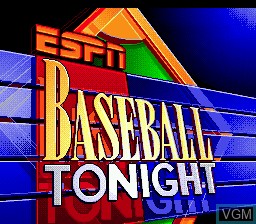 Title screen of the game ESPN Baseball Tonight on Sega Megadrive
