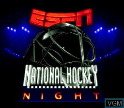 Title screen of the game ESPN National Hockey Night on Sega Megadrive