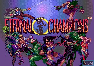 Title screen of the game Eternal Champions on Sega Megadrive