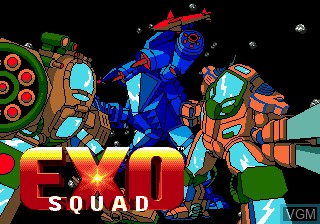 Title screen of the game Exo-Squad on Sega Megadrive