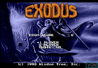 Title screen of the game Exodus - Journey to the Promised Land on Sega Megadrive