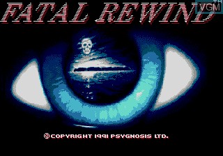 Title screen of the game Fatal Rewind on Sega Megadrive