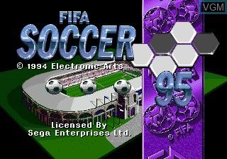Title screen of the game FIFA Soccer 95 on Sega Megadrive