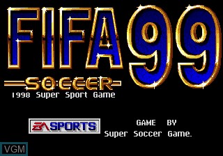 Title screen of the game FIFA Soccer 99 on Sega Megadrive