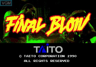 Title screen of the game Final Blow on Sega Megadrive