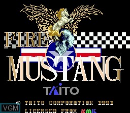 Title screen of the game Fire Mustang on Sega Megadrive