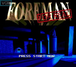 Title screen of the game Foreman For Real on Sega Megadrive