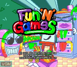 Title screen of the game Fun 'n' Games on Sega Megadrive
