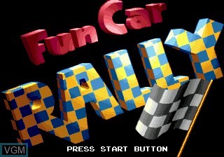 Title screen of the game Fun Car Rally on Sega Megadrive