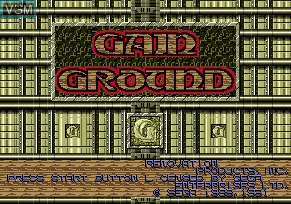 Title screen of the game Gain Ground on Sega Megadrive
