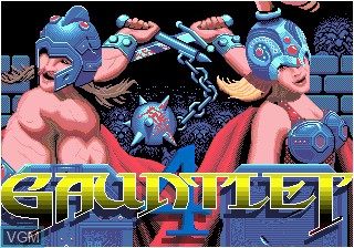 Title screen of the game Gauntlet on Sega Megadrive