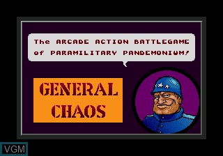 Title screen of the game General Chaos on Sega Megadrive