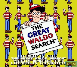 Title screen of the game Great Waldo Search, The on Sega Megadrive
