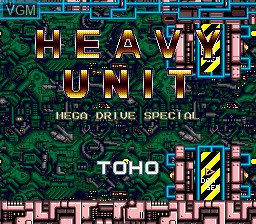 Title screen of the game Heavy Unit - Mega Drive Special on Sega Megadrive