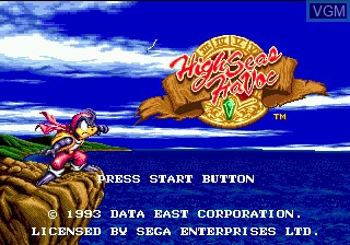 Title screen of the game High Seas Havoc on Sega Megadrive