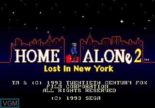 Title screen of the game Home Alone 2 - Lost in New York on Sega Megadrive