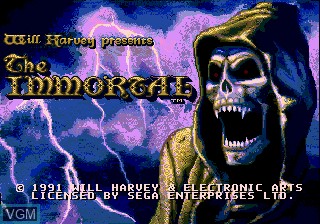 Title screen of the game Immortal, The on Sega Megadrive