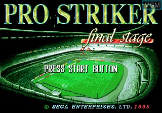 Title screen of the game Pro Striker Final Stage on Sega Megadrive