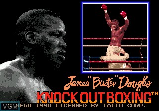 Title screen of the game James 'Buster' Douglas Knockout Boxing on Sega Megadrive