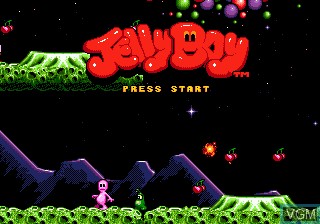 Title screen of the game Jelly Boy on Sega Megadrive